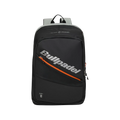Mochila Bullpadel Hack 2026 negro y naranja, vista principal