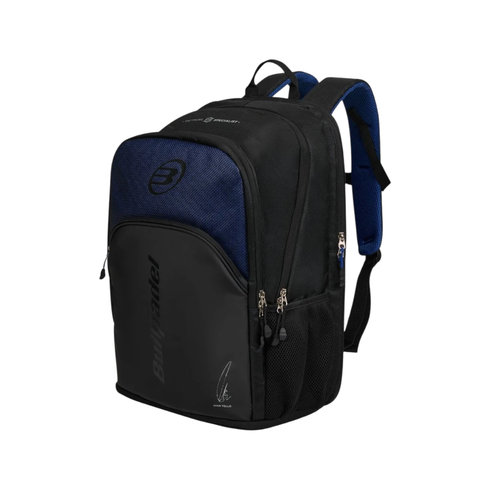 Mochila Bullpadel Vertex Geo 2026 negro y azul marino, vista 2