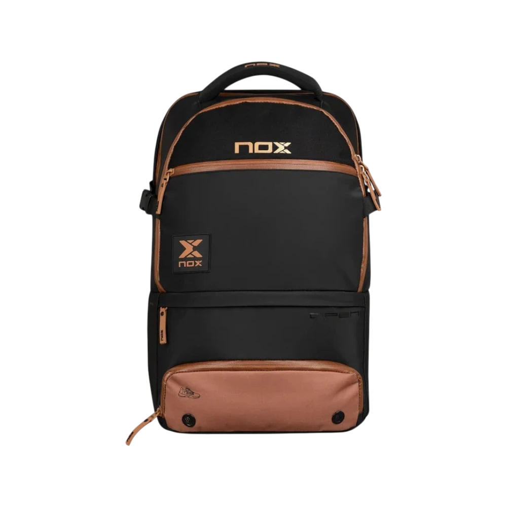 Mochila Nox Luxury Open Series negro y marrón, vista principal
