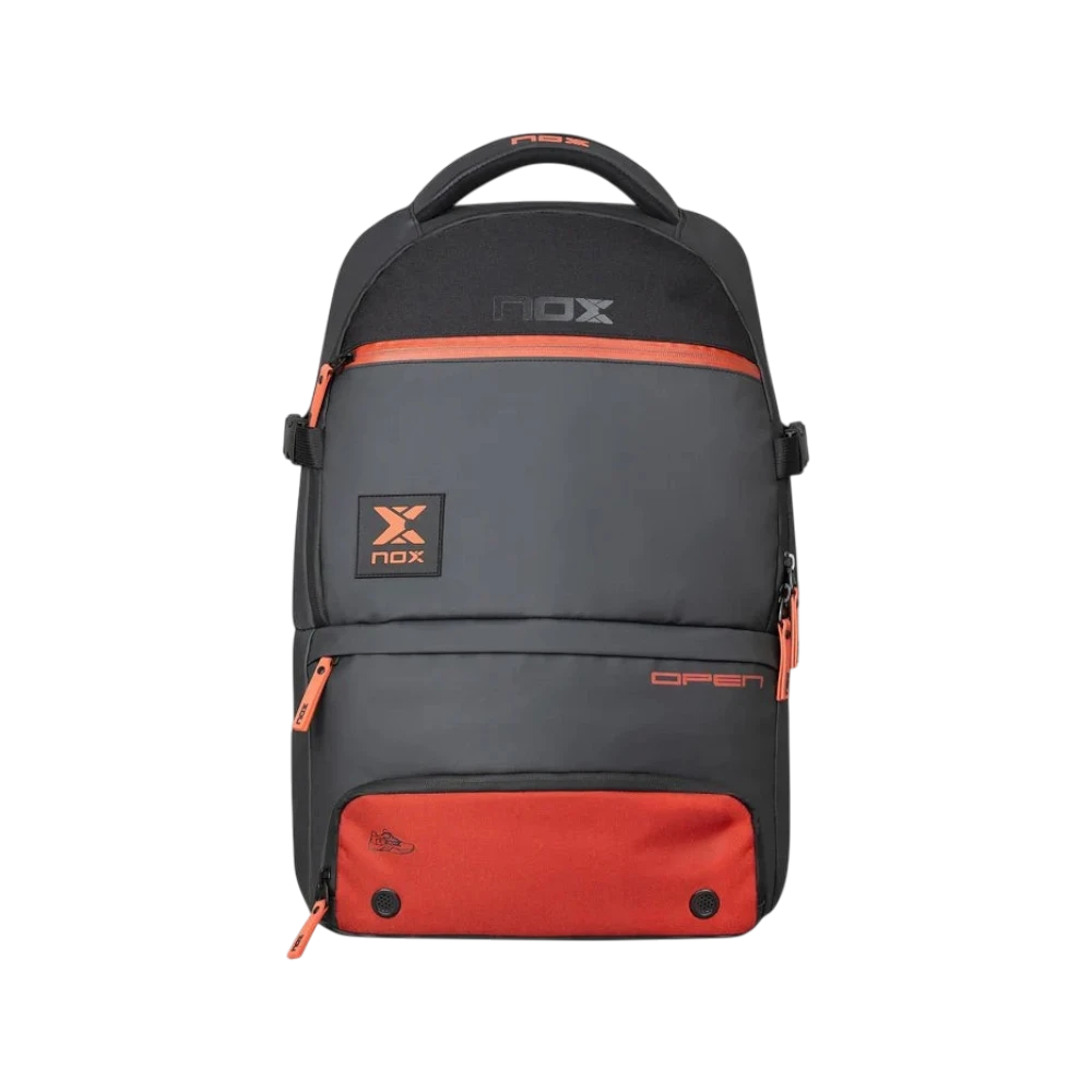 Mochila Nox Luxury Open Series negro y rojo, vista principal