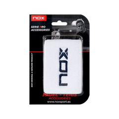 Nox Muñequeras Deportivas Blanco/Azul Marino (2 uds)