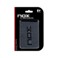 Muñequeras Nox deportivas grises con logo negro 2 unidades