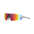 Gafas deportivas Eassun Marathon en cromo plata/rojo revo