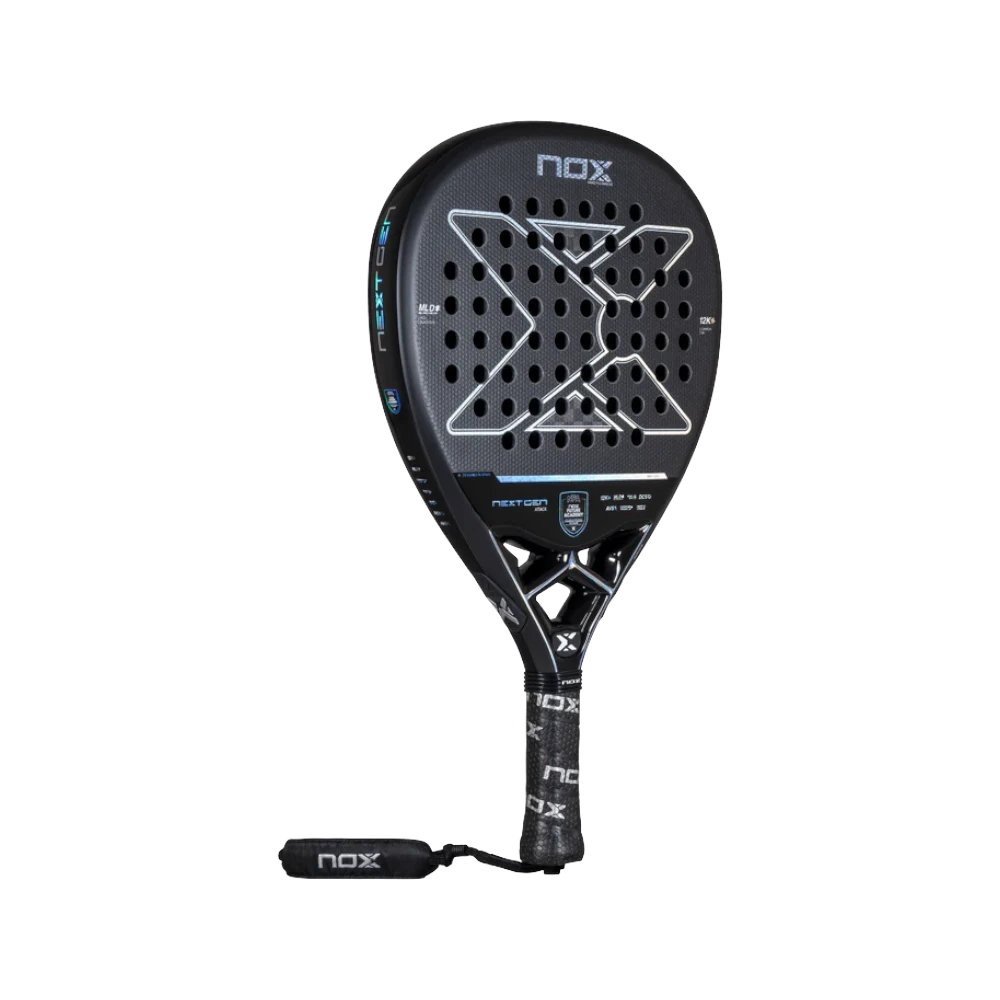 Pala de pádel Nox NextGen Pro Attack 12K NFA Series, vista inclinada