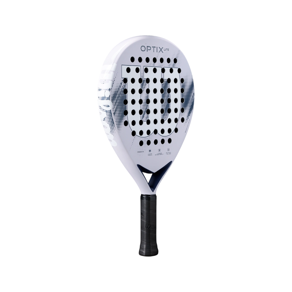 Pala Wilson Optix V2 Lite Lila 2026 — vista inclinada