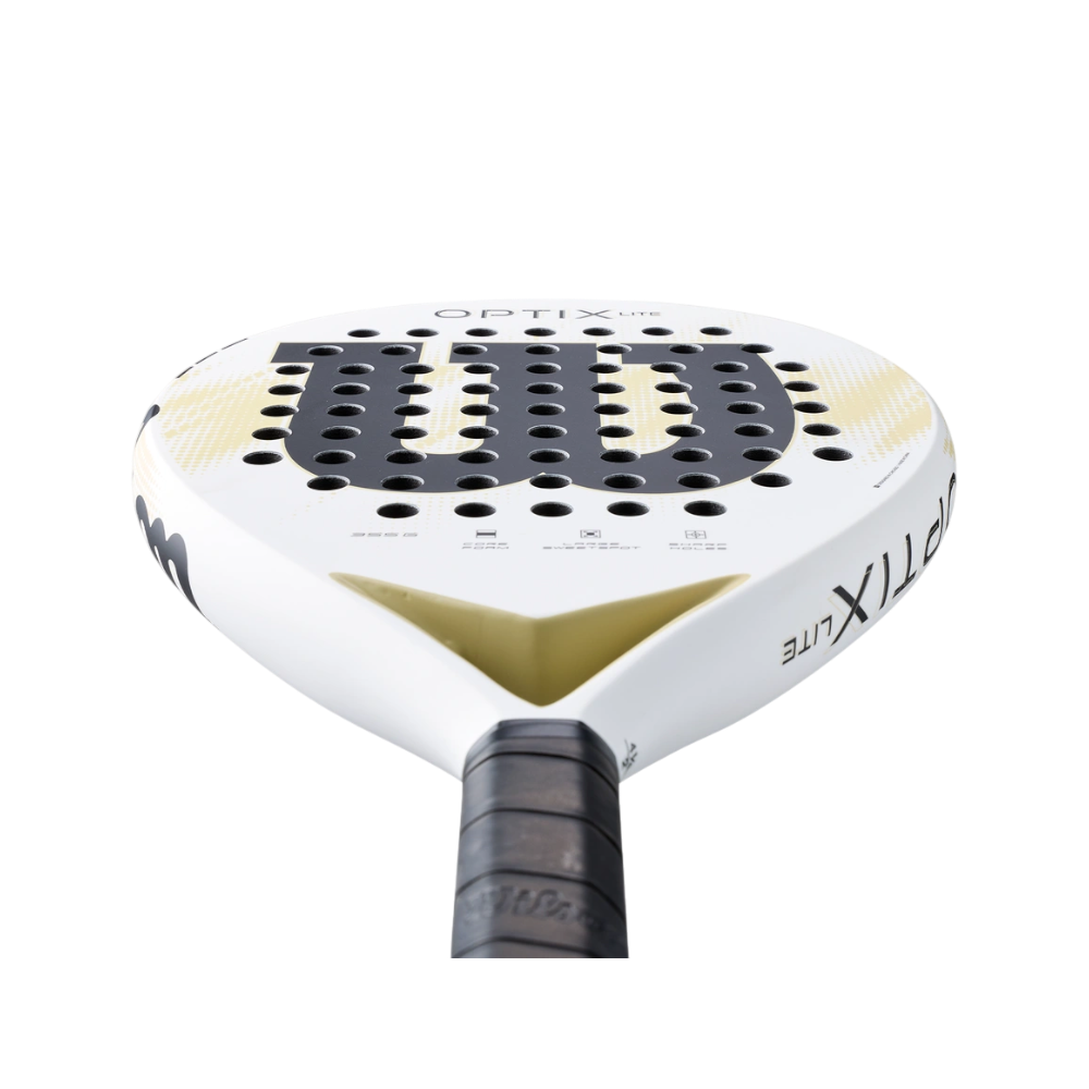 Pala Wilson Optix V2 Lite Blanca 2026 — perfil del marco