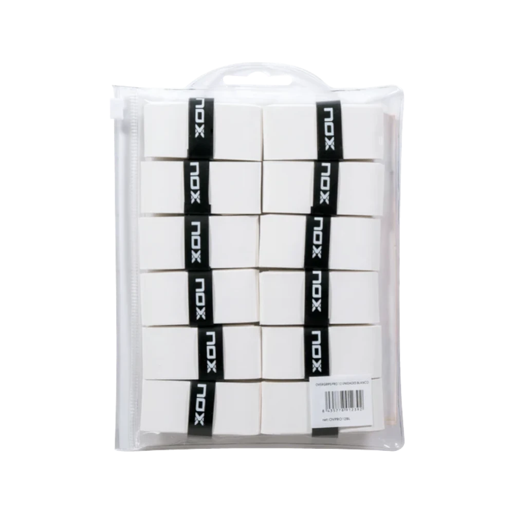 Overgrips Nox PRO blanco liso 12 unidades vista trasera
