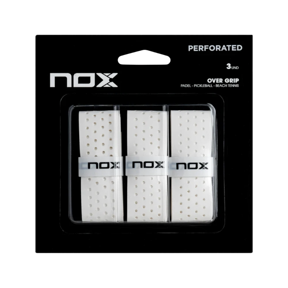 Overgrips Nox PRO blanco perforado blíster 3 unidades