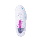 Zapatillas de pádel Babolat Sensa Rise de mujer en blanco/rojo, vista superior