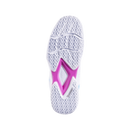 Zapatillas de pádel Babolat Sensa Rise de mujer en blanco/rojo, detalle de la suela