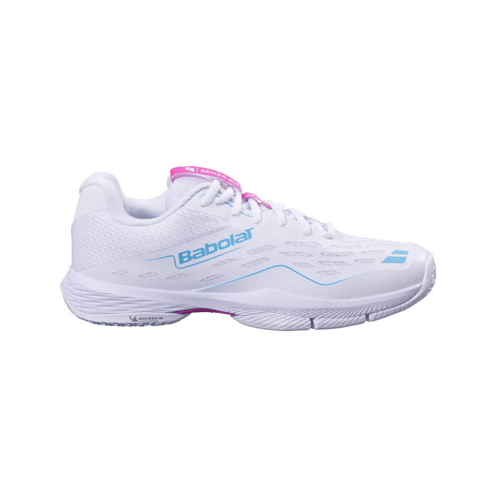 Zapatillas de pádel Babolat Sensa Rise de mujer en blanco/rojo