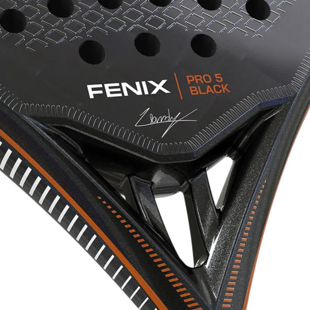 Pala Siux Fenix Pro 5 Black — detalle del corazón