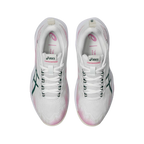 Zapatillas de pádel Asics Sonicsmash FF de mujer en blanco/verde, vista superior