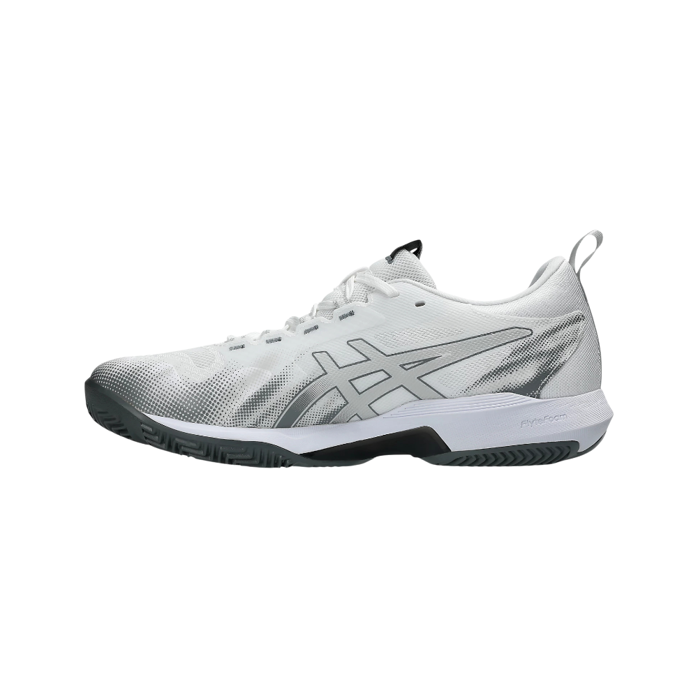 Zapatillas de pádel Asics Sonicsmash FF de hombre en blanco/gris, vista lateral interior