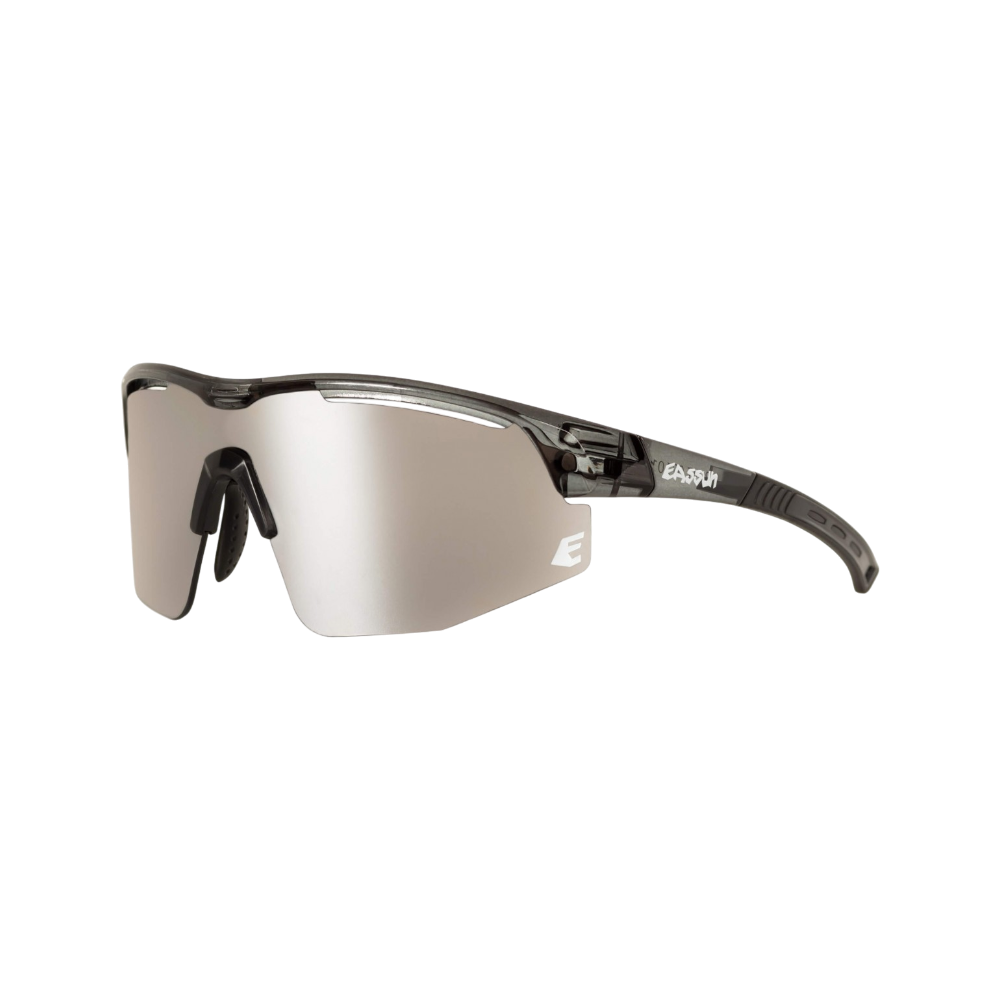 Gafas deportivas Eassun Sprint en gris transparente/espejo plata
