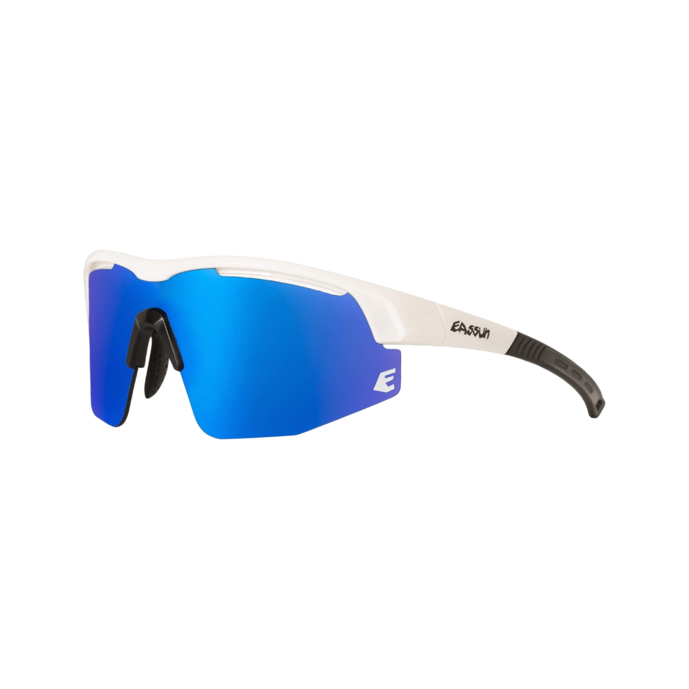 Gafas deportivas Eassun Sprint en blanco brillo/azul revo