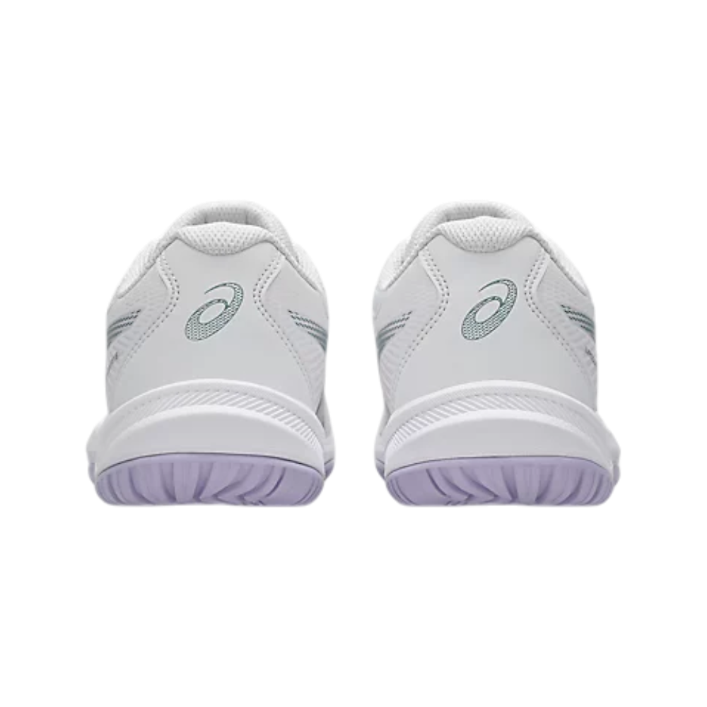 Zapatillas Asics Upcourt 6 GS Junior Blanco/Turquesa — vista trasera