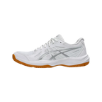 Zapatillas Asics Upcourt 6 Mujer Blanco/Plata — vista lateral