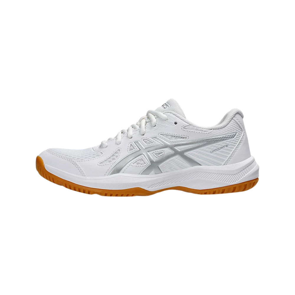 Zapatillas Asics Upcourt 6 Mujer Blanco/Plata — vista lateral