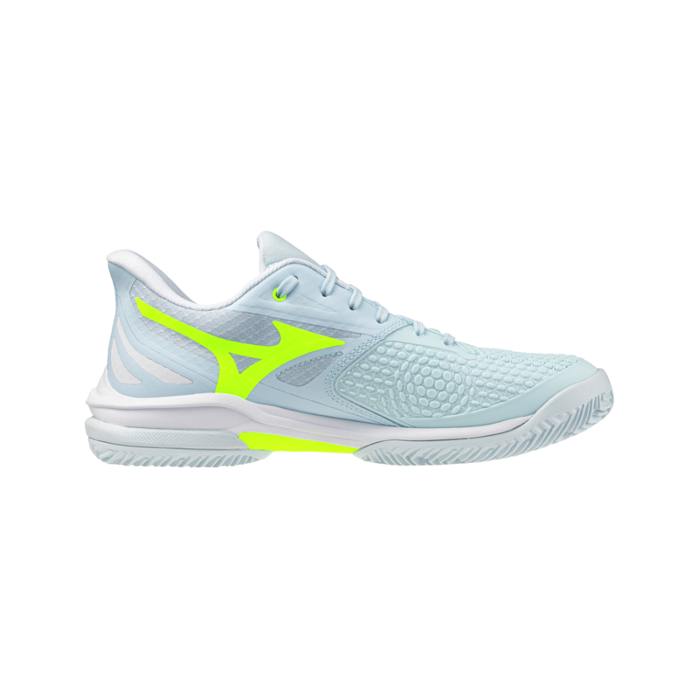 Zapatillas de Pádel Mizuno Wave Exceed Tour 7 Clay Mujer Azul/Amarillo — vista trasera