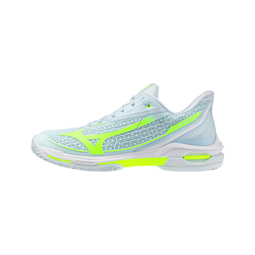 Zapatillas de Pádel Mizuno Wave Exceed Tour 7 Clay Mujer Azul/Amarillo — lateral exterior