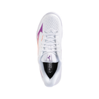 Zapatillas de pádel Mizuno Wave Exceed Tour 7 CC de mujer en blanco/rosa/naranja, vista superior
