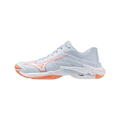 Zapatillas Mizuno Wave Lightning Elite Mujer Azul/Naranja — vista lateral