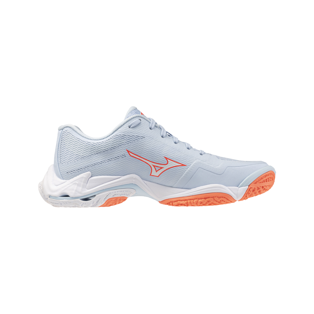 Zapatillas Mizuno Wave Lightning Elite Mujer Azul/Naranja — vista lateral interior