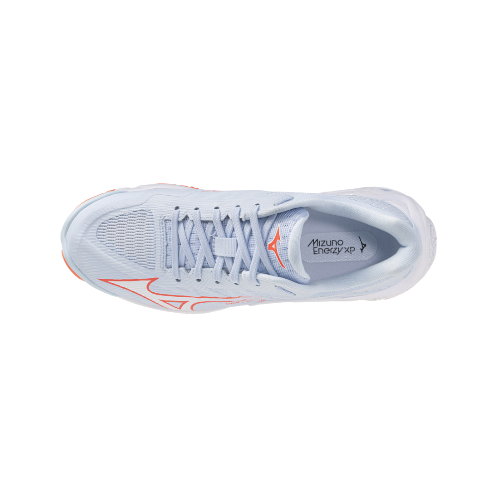 Zapatillas Mizuno Wave Lightning Elite Mujer Azul/Naranja — vista superior