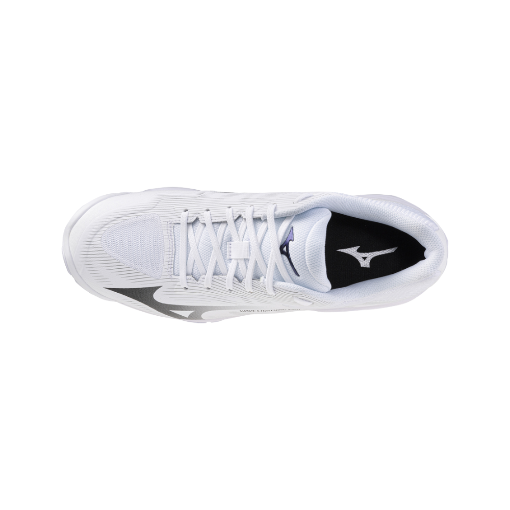 Zapatillas Mizuno Wave Lightning Pro Hombre Blanco/Negro — vista superior
