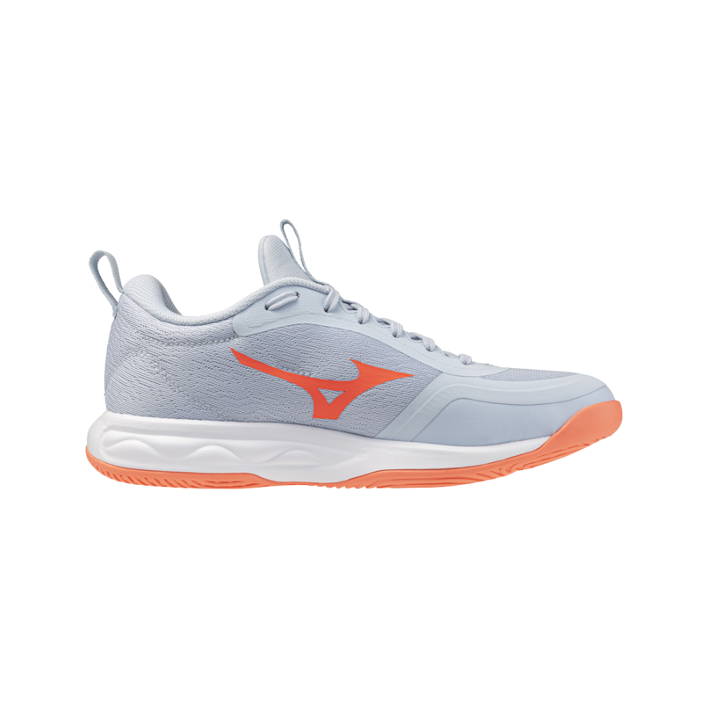 Zapatillas Mizuno Wave Luminous Pro Mujer Azul/Naranja — vista lateral interior