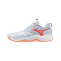 Zapatillas Mizuno Wave Momentum Pro Mujer Azul/Naranja — vista lateral