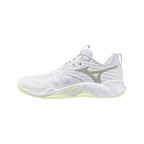 Zapatillas Mizuno Wave Momentum Pro Mujer Blanco/Aqua — vista lateral