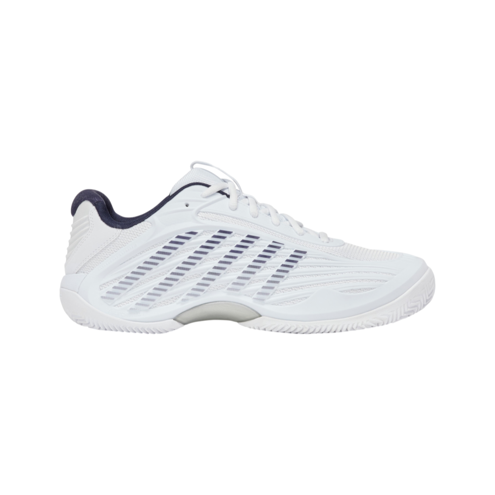 Zapatillas de Pádel K-Swiss Hypercourt Express 3 Clay Hombre Blanco/Azul Marino — lateral exterior