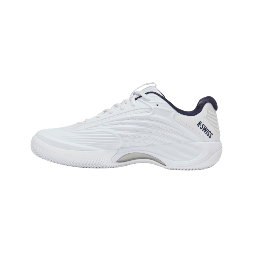 Zapatillas de Pádel K-Swiss Hypercourt Express 3 Clay Hombre Blanco/Azul Marino — lateral interior