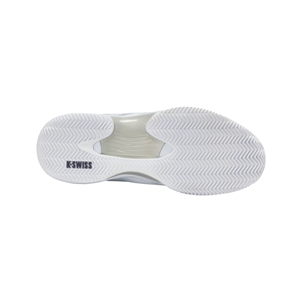 Zapatillas de Pádel K-Swiss Hypercourt Express 3 Clay Hombre Blanco/Azul Marino — suela de espiga