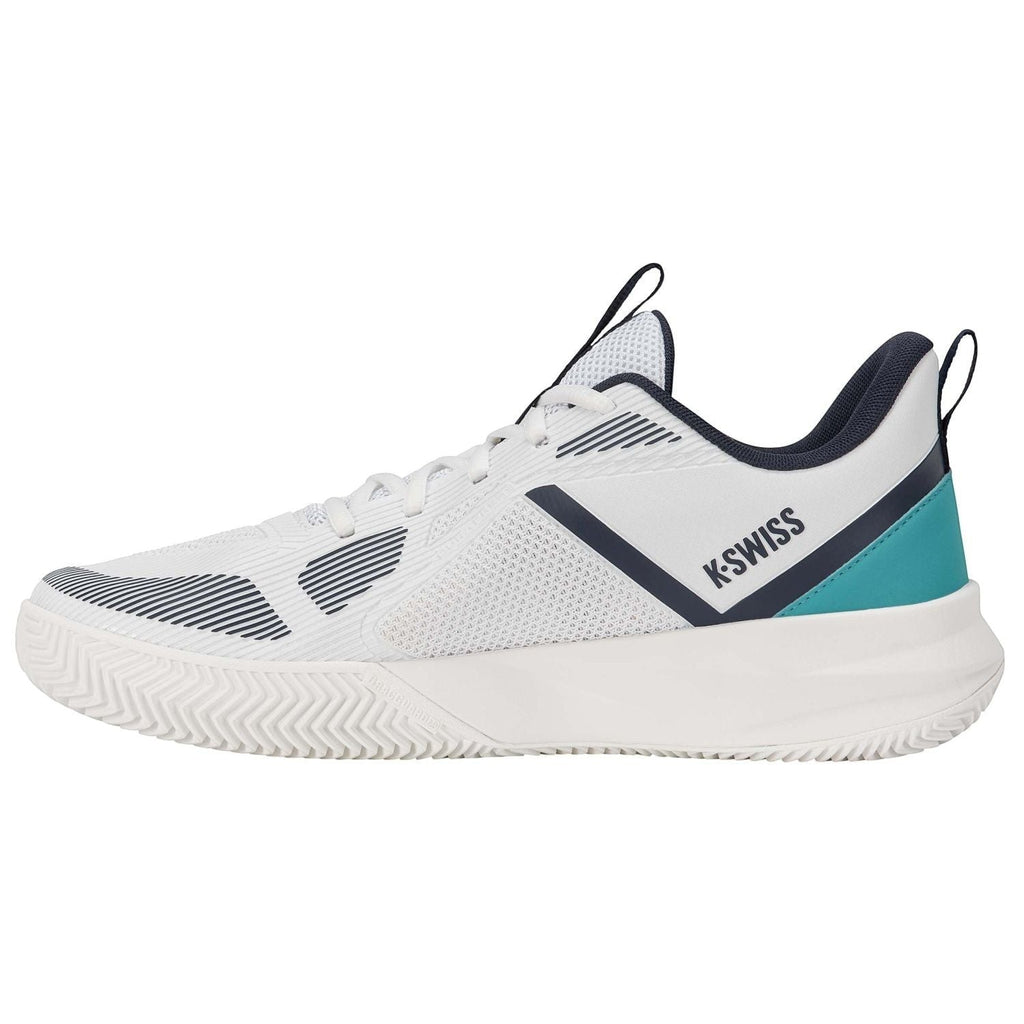 Zapatillas de pádel K-Swiss K-Speed Team Clay de hombre en blanco, vista lateral interior
