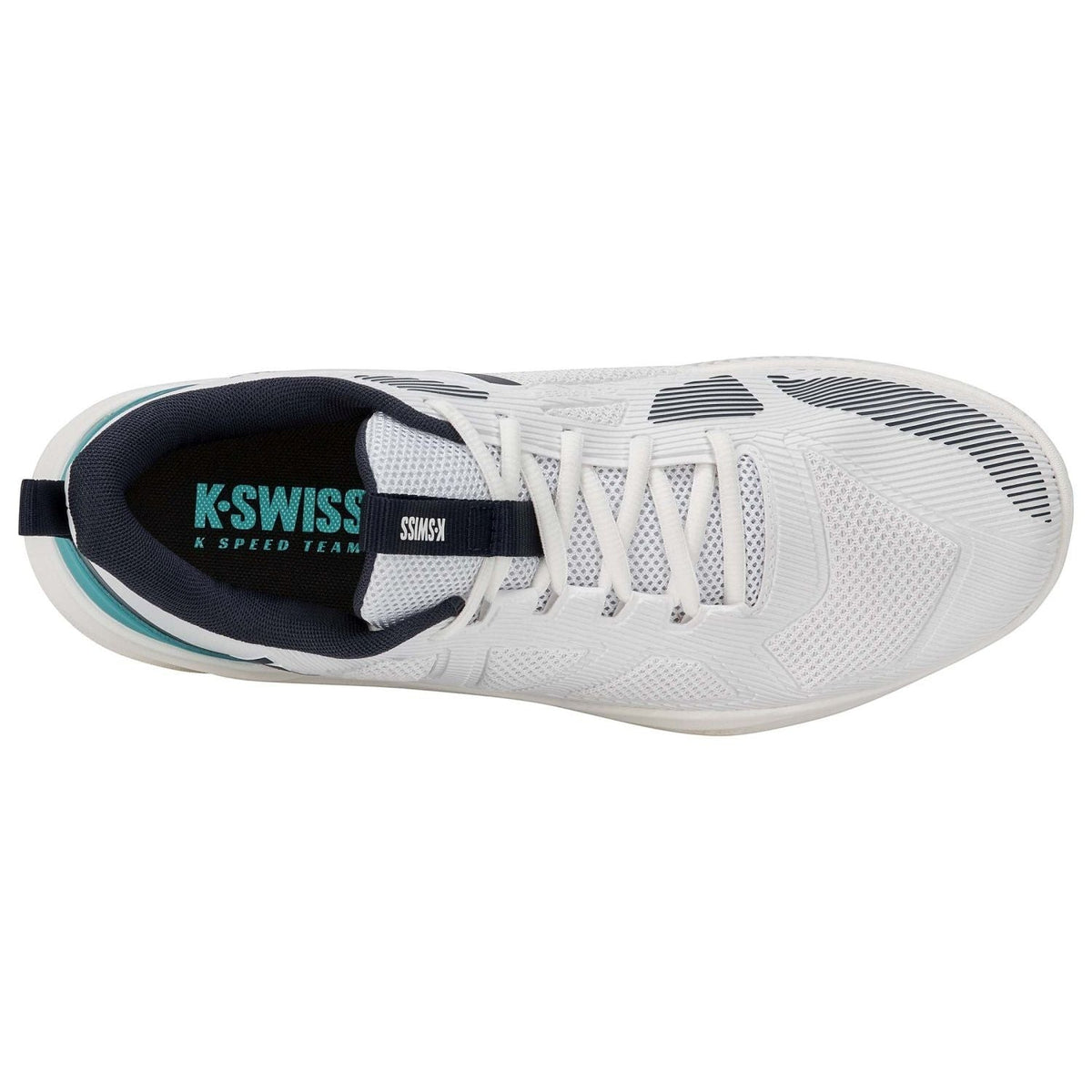 Zapatillas de pádel K-Swiss K-Speed Team Clay de hombre en blanco, vista superior