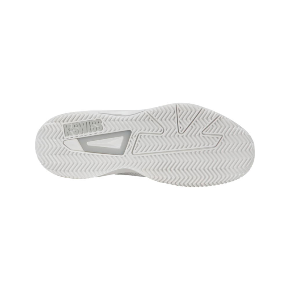 Zapatillas de pádel K-Swiss K-Speed Team Clay de mujer en blanco, detalle de la suela