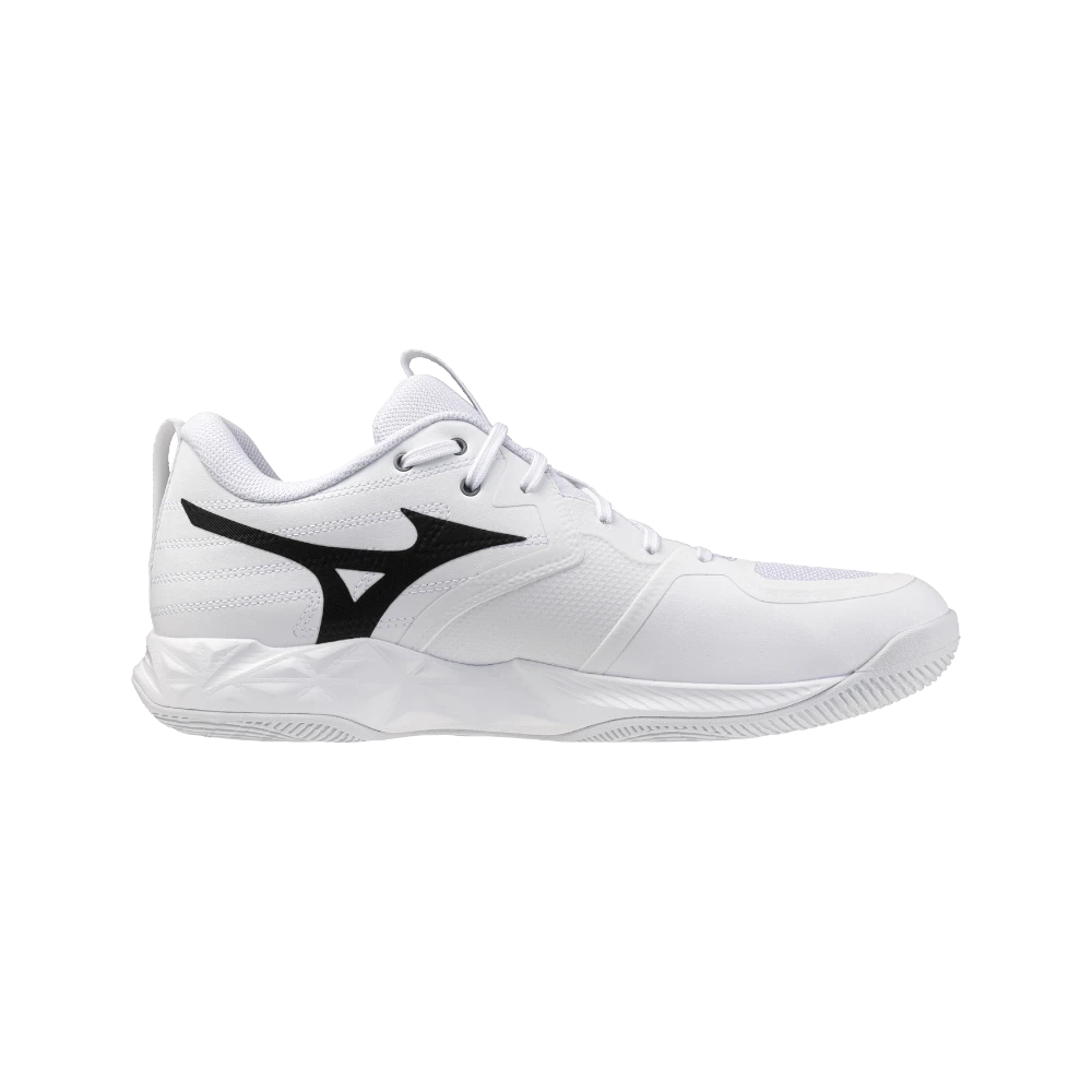 Zapatillas de pádel PadelHouse Mizuno Wave Momentum Pro para hombre en color blanco con detalles en gris y negro