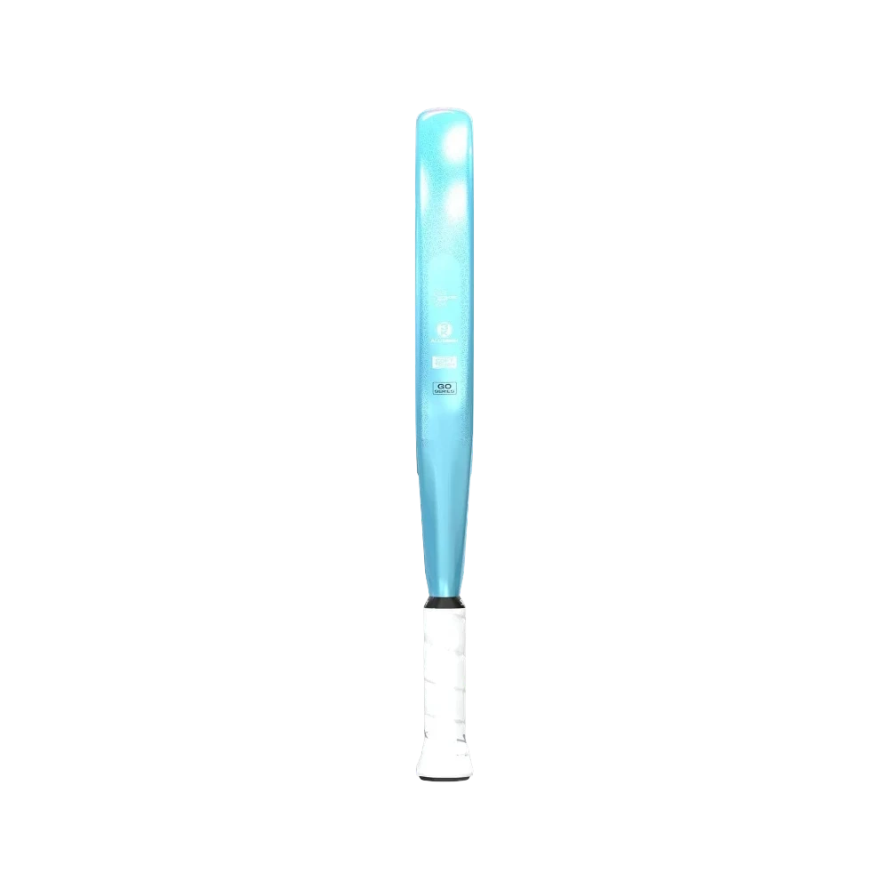 Pala de padel padelhouse Siux Valkiria GO en color azul celeste con acabado brillante y empuñadura blanca