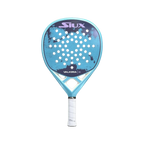 Pala de pádel Siux Valkiria GO de padelhouse en azul celeste y violeta con acabado brillante y diseño ergonómico