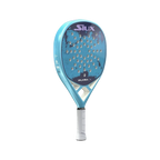 Pala de padel padelhouse Siux Valkiria GO en azul celeste y violeta con acabado brillante y diseño ergonómico