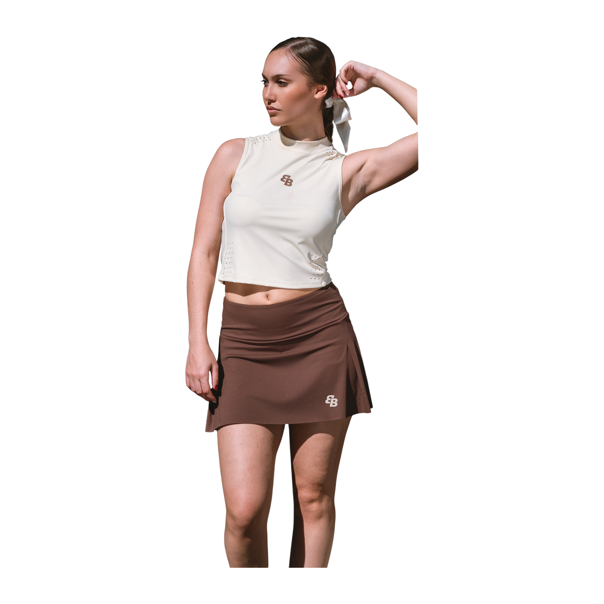 Falda de Pádel BB Sport Texas Mujer Chocolate (3)