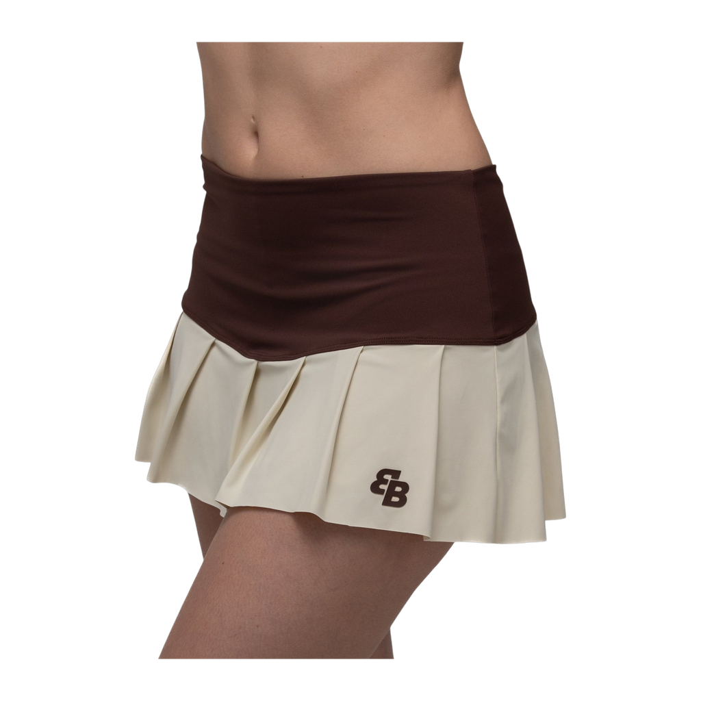 Falda de Pádel BB Sport Cabo Mujer Chocolate/Beige