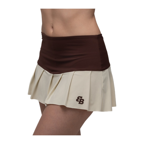 Falda de Pádel BB Sport Cabo Mujer Chocolate/Beige