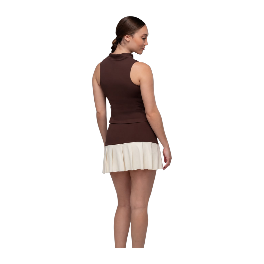 Falda de Pádel BB Sport Cabo Mujer Chocolate/Beige (3)