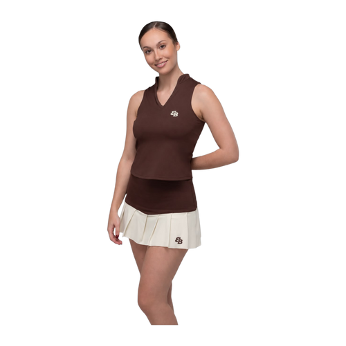 Top de Pádel BB Sport Cabo Mujer Chocolate