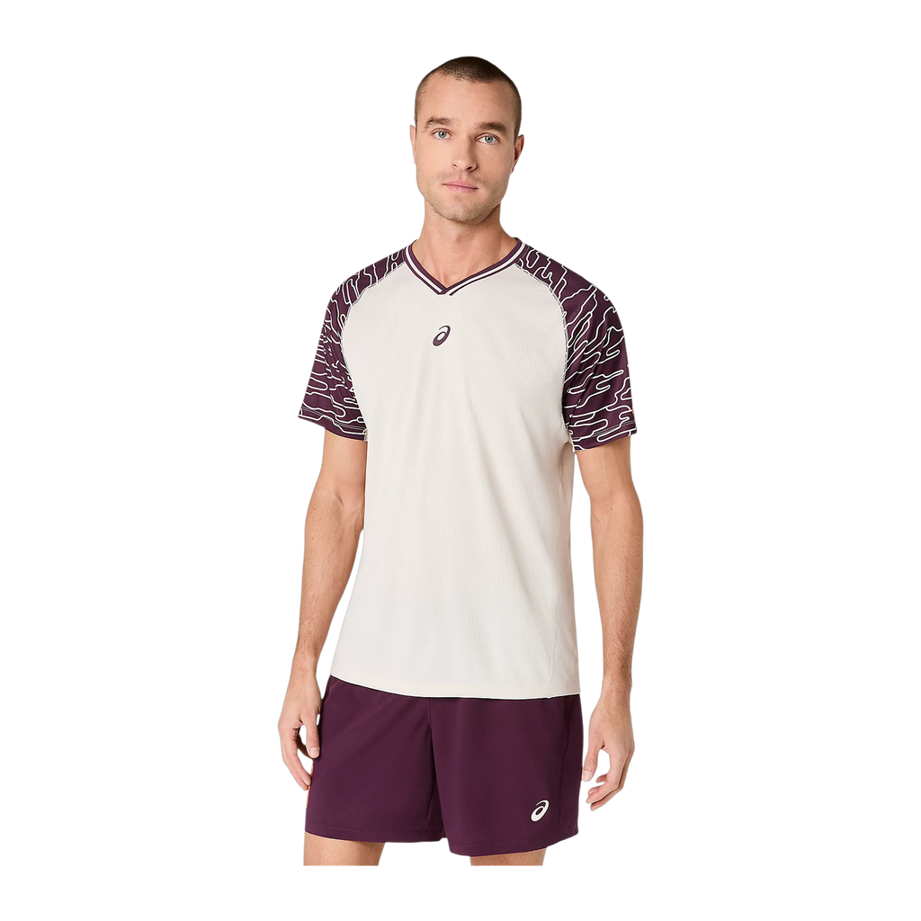 Camiseta de Pádel Asics Court Manga Corta Hombre Avena