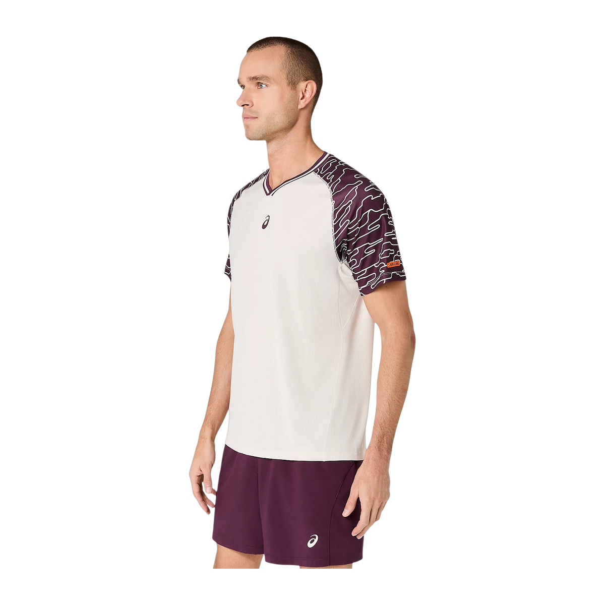 Camiseta de Pádel Asics Court Manga Corta Hombre Avena (3)